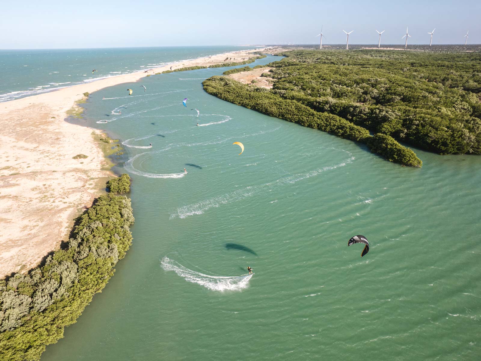 Almofala downwinder during SA Masterclass kiteboarding camp brazil