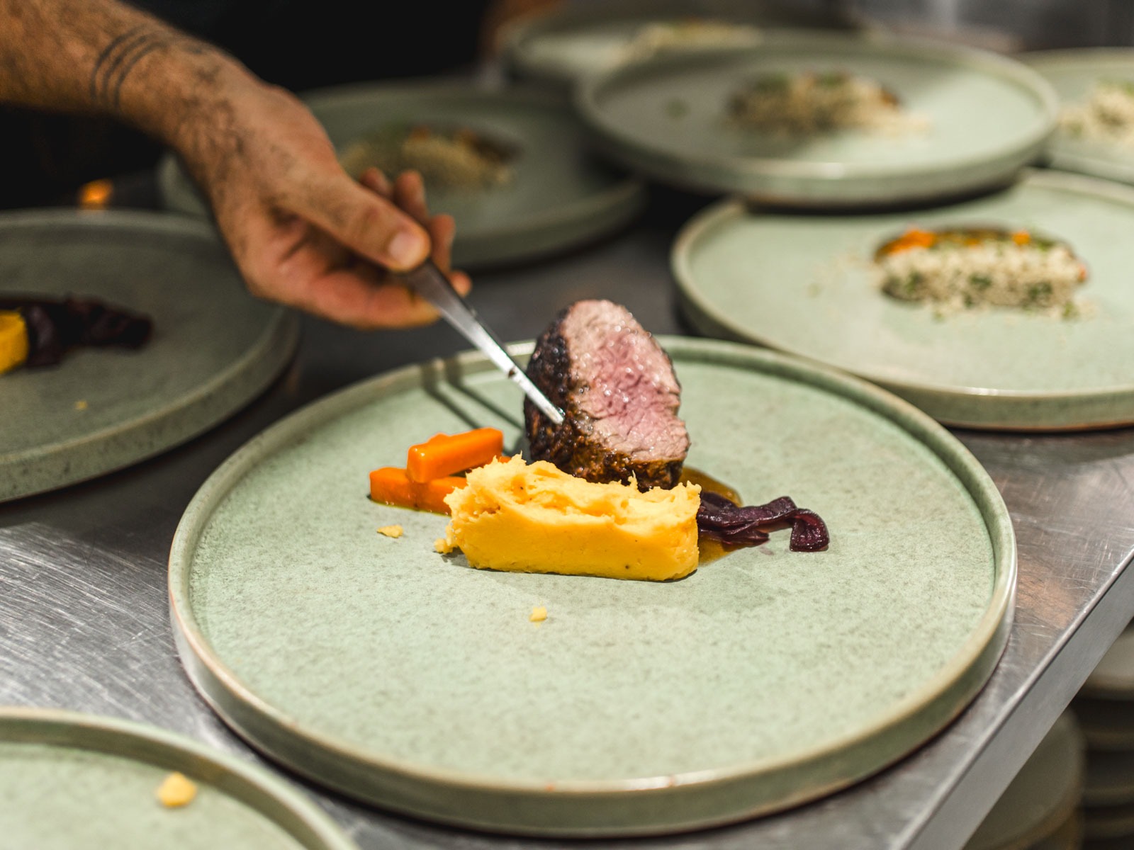 steak prepared by dominik at domar restaurant